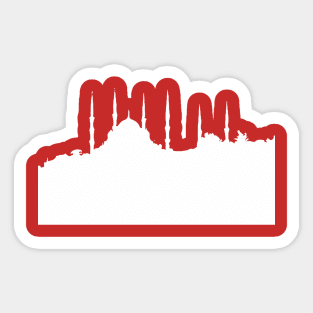 Istanbul Cityscape White Silhouette Sticker